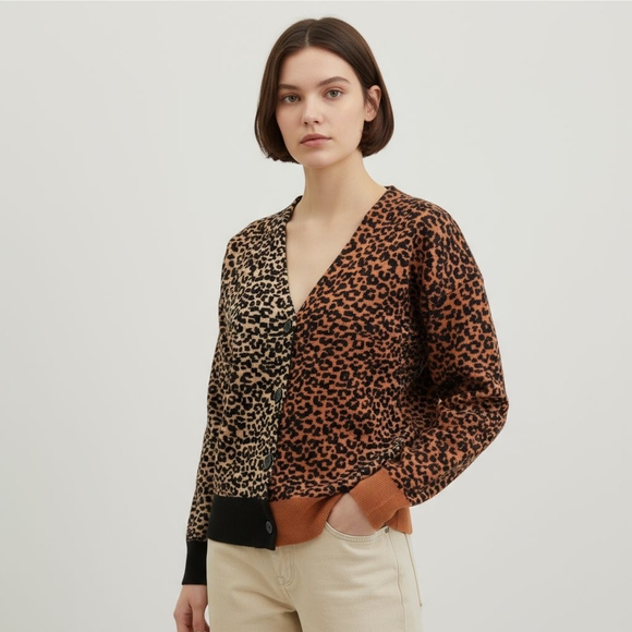 Leopard Print Women's Cardigan - Picture 1 of 3